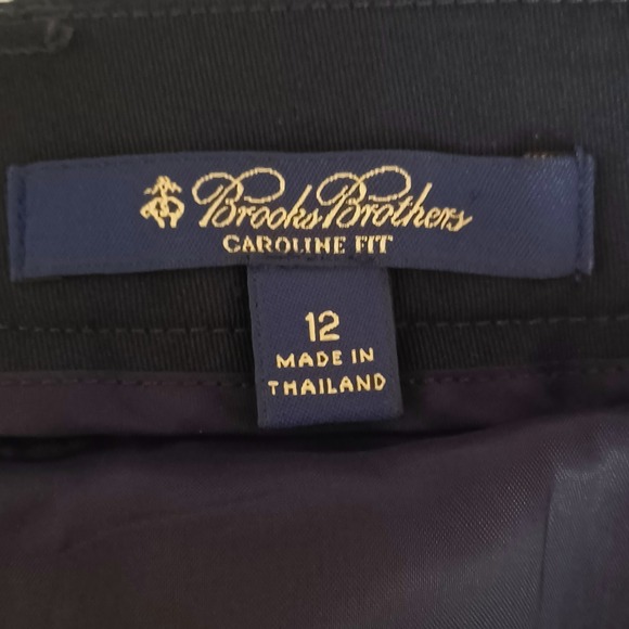 Brooks Brothers Caroline Fit Navy Blue 100% Wool Dress Pants Trousers Womens 12 - Picture 2 of 10